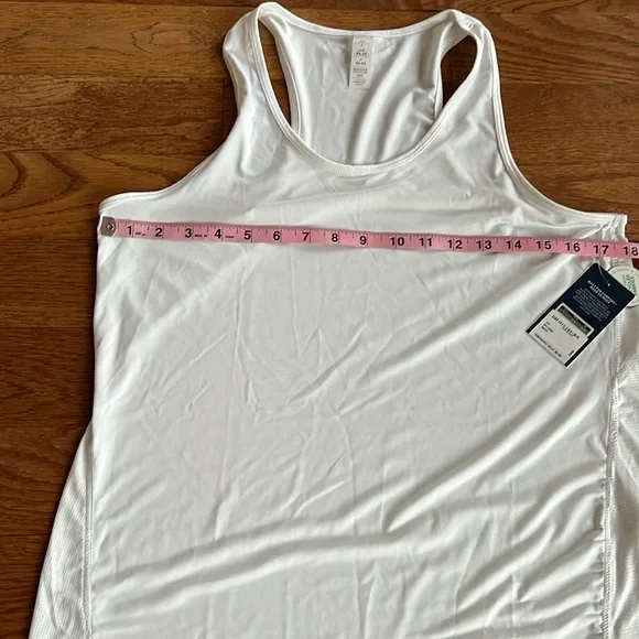 NWT Marika white lightweight athletic workout tank top - Picture 6 of 8